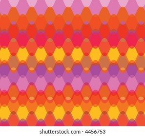 tropical heat chain waves (vector) - illustrated background pattern