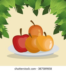 tropical icon design 