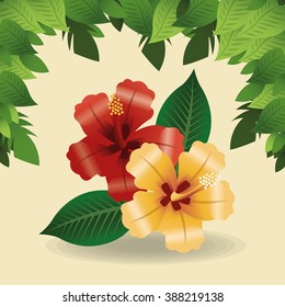 tropical icon design 