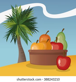 tropical icon design 