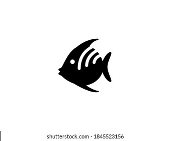 Tropical Fish vector Icon. Isolated Tropical Fish Illustration