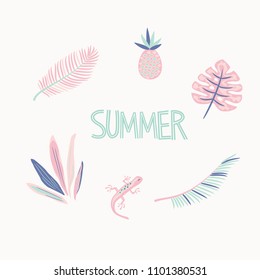 tropical icon set