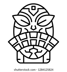 Tropical idol icon. Outline tropical idol vector icon for web design isolated on white background