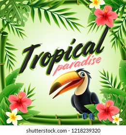 Tropical Illustration With Tucan