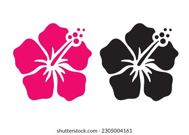 Tropische Bildblume, Hibiskus-Symbol, Illustration