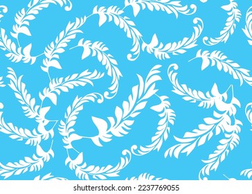 Tropical image seamless leaf pattern, background, illustration
