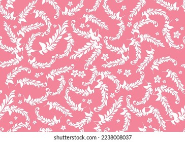 Tropical image seamless leaf pattern, background, illustration