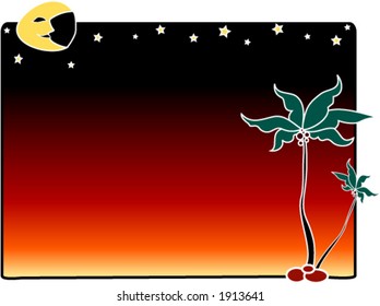 tropical invitation page