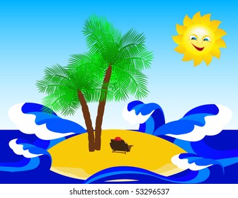 Tropical island.