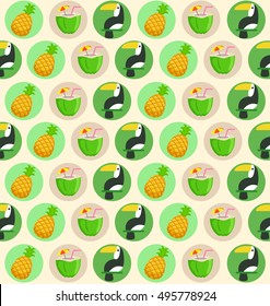 Tropical Island : Island Elements : Vector Illustration 
