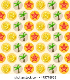 Tropical Island : Island Elements : Vector Illustration 