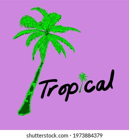 Tropical island hand drawn for design cards, invitations, gift cards, flyers, tee shirts