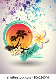 Tropical Island Illustration