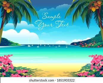 Tropical Island landscape and