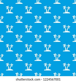 Tropical island pattern vector seamless blue repeat for any use