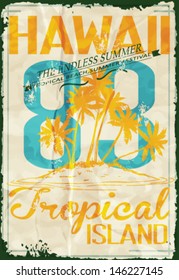 Tropical island summer print