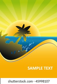 fondo de sol de isla tropical