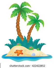 Tropical Insel Thema Bild 1 - eps10 Vektorgrafik.