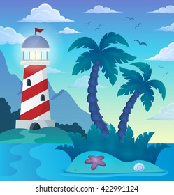 Imagen de tema de isla tropical 5 - ilustración vectorial eps10.