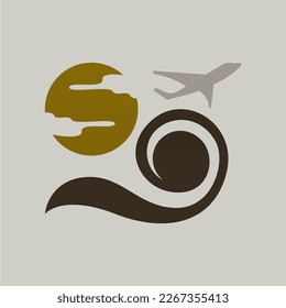 Tropical island vacation logo design. Holiday logo template