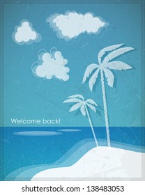 Tropical islands with palms