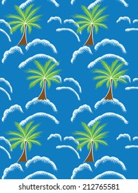 tropical island.Summer designs and mountain.blue background.