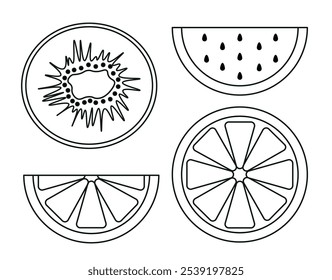 tropical, juicy, summer, vitamins, fruit, cut, part, taste