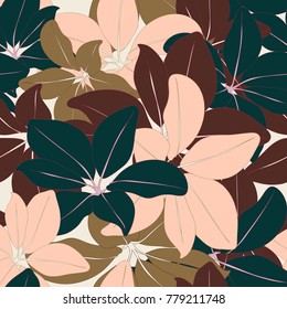 Tropical Jungle Leaf Vector Seamless Pattern