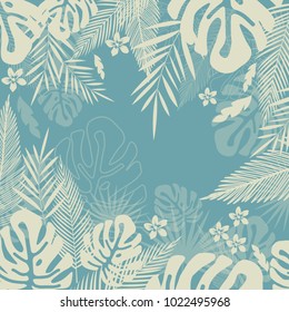 Tropical jungle leaves seamless pattern background. Tropical poster design. Monstera art print. Wallpaper, fabric, textile, wrapping paper vector illustration design
