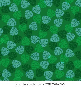 Tropischer Dschungel hinterlässt Vektornahtloses Schwarz und weißes Muster. Philodendron oder Monstera-Pflanze, die den Hintergrund für Textilien, Tapeten, Sommerdekoration wiederholt. Blumengrün-Muster mit Monsterablatt.