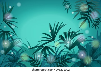 Tropical jungle. night