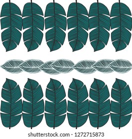 tropical jungle pattern leaves. Vector illustration
