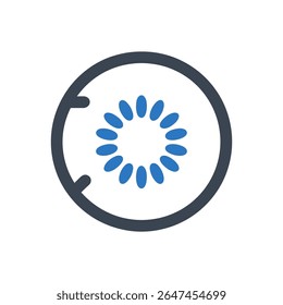 Tropical kiwi fruit cross section slice icon