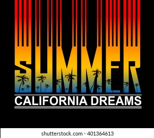 Tropical landscape with inscriptions on the background of summer .  Vector