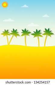 paisaje tropical con palmeras