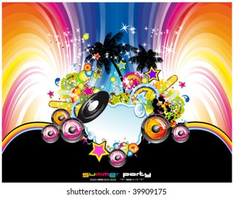 Tropical and latin music event background for flyers or posters