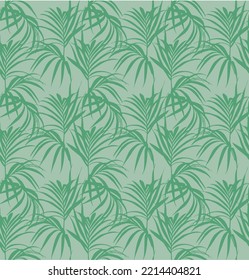 TROPICAL LEAF ALLOVER PRINT ON TOP