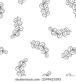 Tropical leaf background. Abstract leave background pattern vector. Hand drawn leaf outline vector. leaves pattern wallpaper.