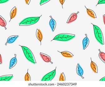 Hintergrund für tropische Blätter. Abstrakt belässt die Vektorgrafik des Hintergrundmusters. Handgezeichnete Blatt Vektorillustration. Blätter Muster Bildschirmhintergrund.