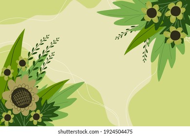 Fondo de hoja tropical. Resumen de la ilustración de la naturaleza. Adecuado para afiches, fondos de pantalla, publicaciones de citas y portada.