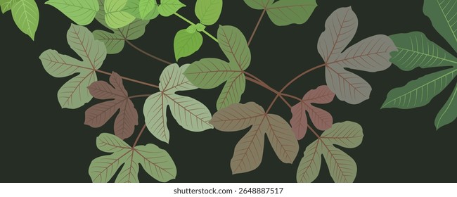 Tropical leaf background design with a minimalist feel.