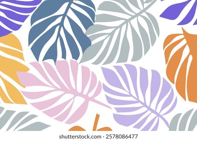 Tropical leaf background design, trendy minimalistic backdrop