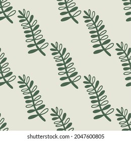 Tropical Leaf with Branch Pattern Background. Botanical Vector Illustration.