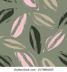 Pincel de hojas tropicales de pincel diseño de patrones sin fisuras para textiles de moda, gráficos y artesanías