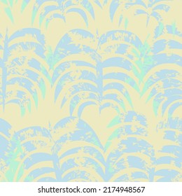 Tropical Leaf Brush strokes seamless pattern design for fashion textiles, graphics and crafts