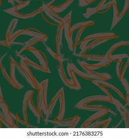 Pincel de hojas tropicales de pincel diseño de patrones sin fisuras para textiles de moda, gráficos y artesanías