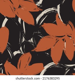 Pincel de hojas tropicales de pincel diseño de patrones sin fisuras para textiles de moda, gráficos y artesanías