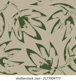 Tropical Leaf Brush strokes seamless pattern design for fashion textiles, graphics and crafts