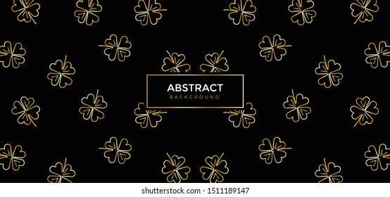 tropical leaf dark golden color banner templates. illustration vector landscape