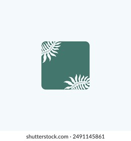 tropical leaf decoration, logo vector